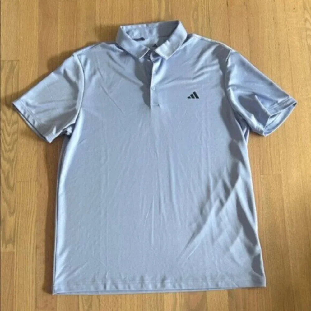 Adidas Men's Sky Blue Purple Polo Shirt